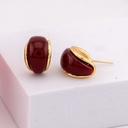 Aretes argollas esmaltadas baño 18k