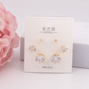 Set de piercings con zirconias baño 18k