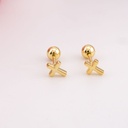 Piercings de cruz baño 18k