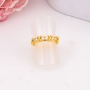 Anillo ajustable con zirconias baño 18k
