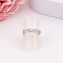 Anillo ajustable con zirconias baño 18k plat