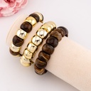 Set de 3 pulseras acrilicas baño 18k