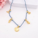 Collar de verano con colgantes baño 18k