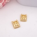 Dije escapulario con zirconias baño 18k