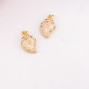 Dije de caracol esmaltado con zirconias baño 18k