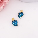 Dije de caracol esmaltado con zirconias baño 18k