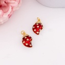 Dije de caracol esmaltado con zirconias baño 18k