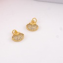 Dije de almeja con zirconias baño 18k