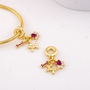 Charm de perrito con zirconias baño 18k