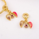 Charm de perrito con zirconias baño 18k