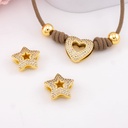 Separador de estrella chunky con zirconias baño 18k