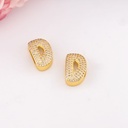 Separador de letras chunky con zirconias baño 18k