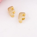 Separador de letras chunky con zirconias baño 18k