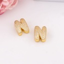 Separador de letras chunky con zirconias baño 18k