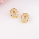 Separador de letras chunky con zirconias baño 18k