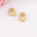 Separador de letras chunky con zirconias baño 18k