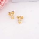 Separador de letras chunky con zirconias baño 18k