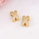 Separador de letras chunky con zirconias baño 18k