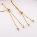 Pulsera ajustable redonda baño 18k