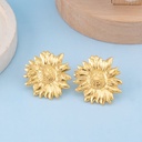 Aretes de flor en acero inoxidable