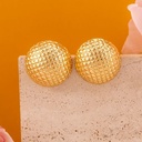 Aretes redondos solidos baño 18k