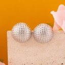 Aretes redondos solidos baño 18k plat