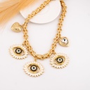 Collar chunky de ojito turco baño 18k