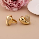 Anillo de corazon con zirconias baño 18k