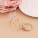 Anillo ajustable con zirconias baño 18k