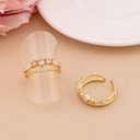 Anillo ajustable con zirconias baño 18k