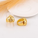 Anillo ajustable de mariquita con zirconias baño 18k