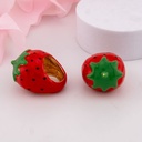 Anillo chunky de fresa baño 18k