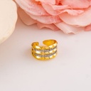 Anillo chunky doble tono baño 18k