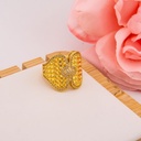 Anillo chunky con zirconias baño 18k