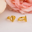 Anillo ajustable de marca baño 18k