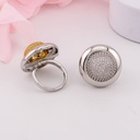 Anillo chunky con zirconias baño 18k