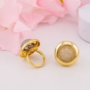 Anillo chunky con zirconias baño 18k