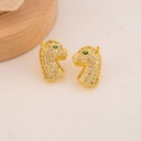 Aretes de marca con zirconias baño 18k