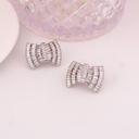 Aretes stud con zirconias baño 18k plat