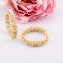 Argollas con zirconias baño 18k