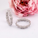 Argollas con zirconias baño 18k