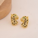 Aretes de marca con zirconias baño 18k