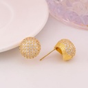 Aretes stud con zirconias baño 18k