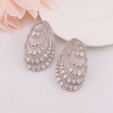 Aretes fancy con zirconias pin de plata hipoalergenico baño 18k