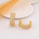 Argollas con zirconias baño 18k