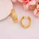 Argollas con zirconias baño 18k