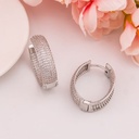 Argollas con zirconias baño 18k plat