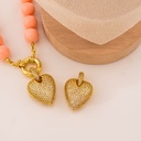Dije de corazon chunky mediano en micropave