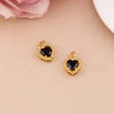 Dije de corazon baño 18k negro
