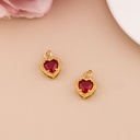 Dije de corazon baño 18k rojo
